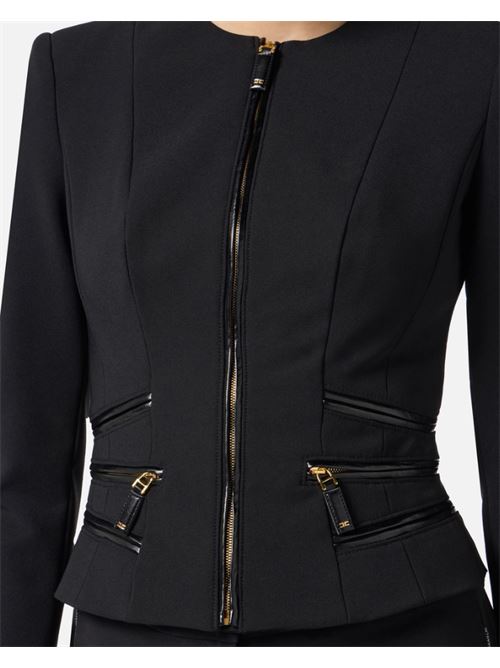 GIACCA CON DETTAGLI ZIP ELISABETTA FRANCHI | GI17356E2110 Nero